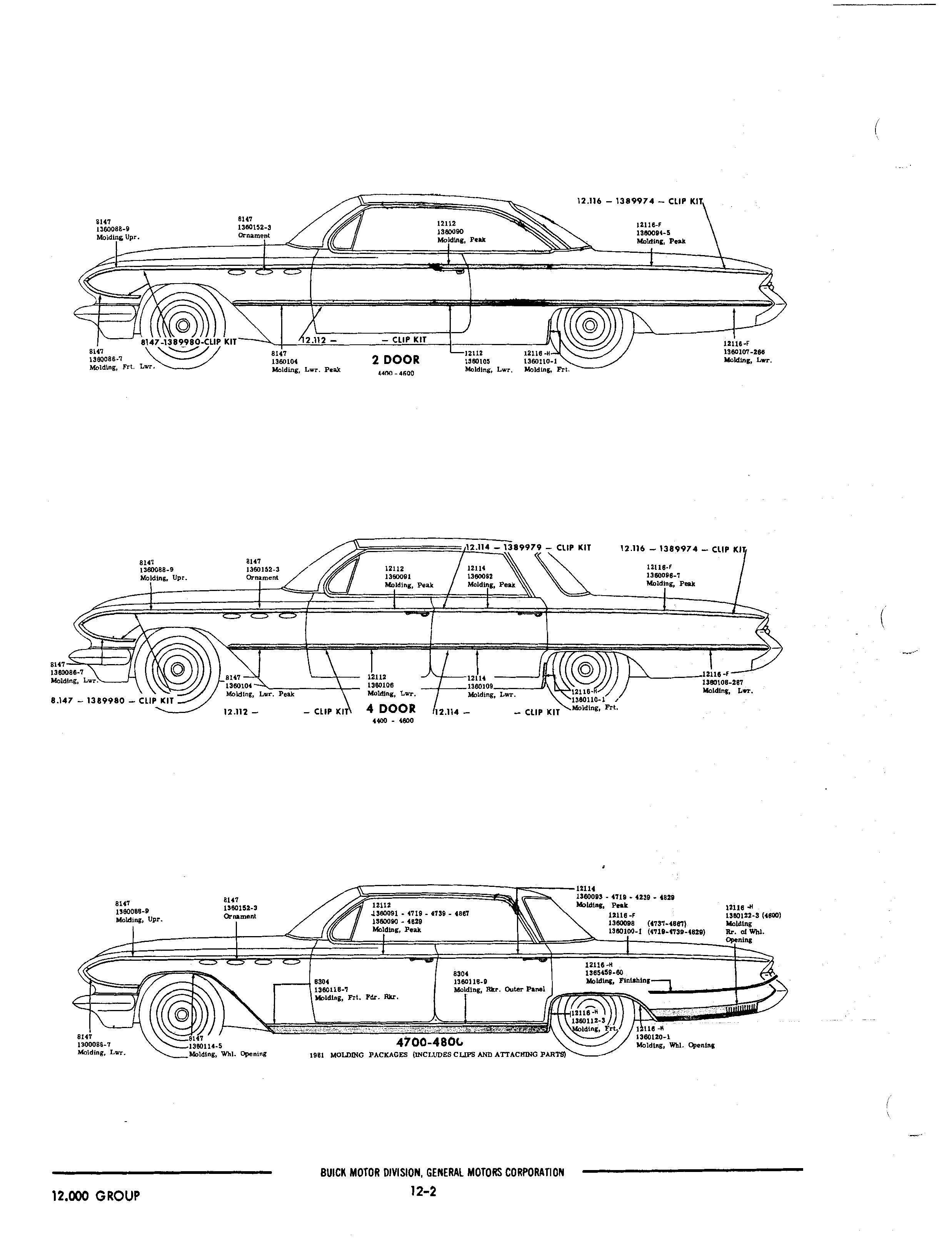 Buick 19401972 Parts illustrations / Buick Chassis And Body